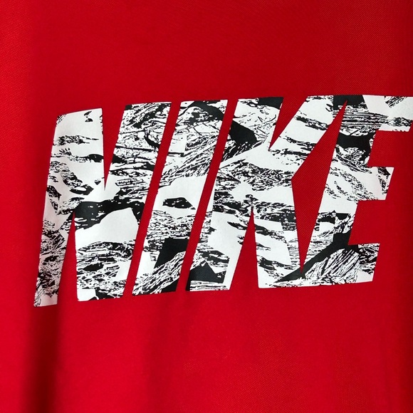 NIKE Boy Dri Fit Hooded Sweatshirt Size Large  Red - Picture 5 of 9